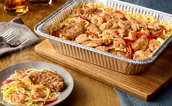 Chicken and Shrimp Carbonara